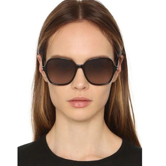 Saint Laurent CLASSIC 8 001 Sunglasses Black Tortoise Shell Square Frame - Picture 2 of 9